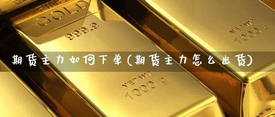 期货主力如何下单(期货主力怎么出货)_https://www.hkyifu.org.cn_国际期货喊单_第1张